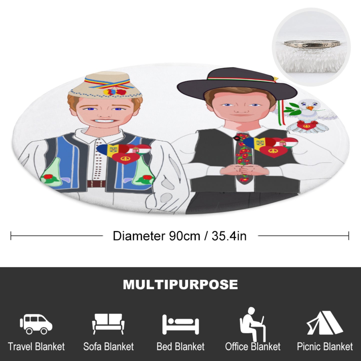 Blankets For Kits Global Freedom United Boys Romania & Hungary Old Peace