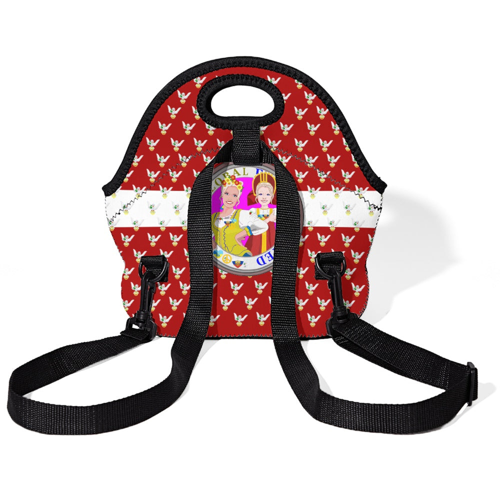 Meal Bag With Strap GLOBAL FREEDOM UNITED© Women Ukrain & Russia Red Dove Of Peace