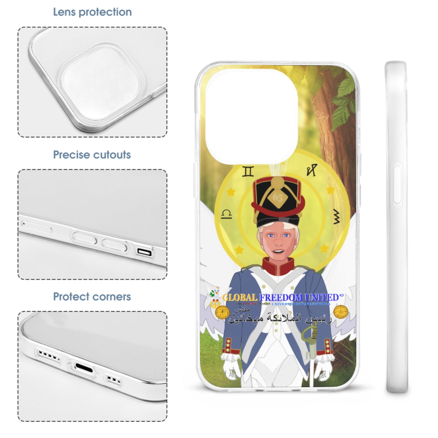 Phone Case GLOBAL FREEDOM UNITED© Archangel Michael Arabic V3