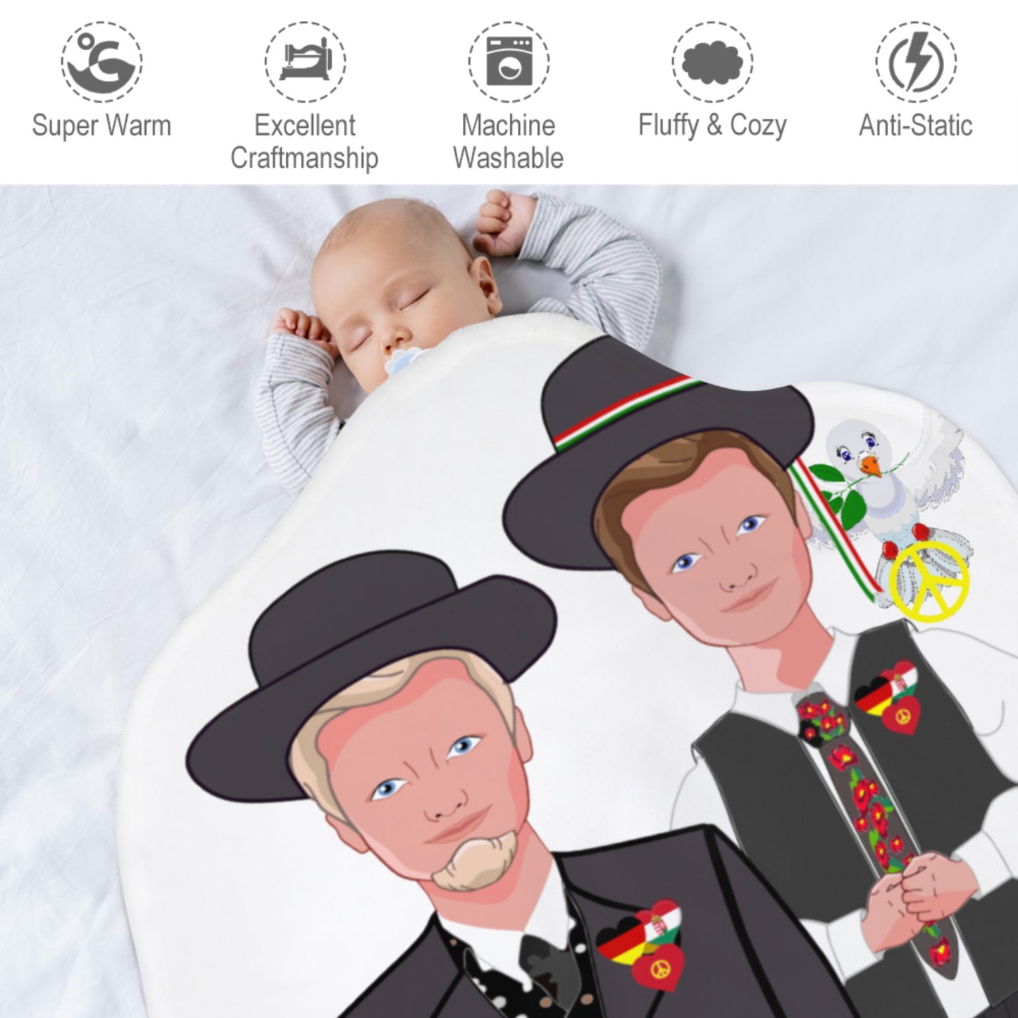 Blankets For Kits Global Freedom United Boys Hungary & Germany Old Peace