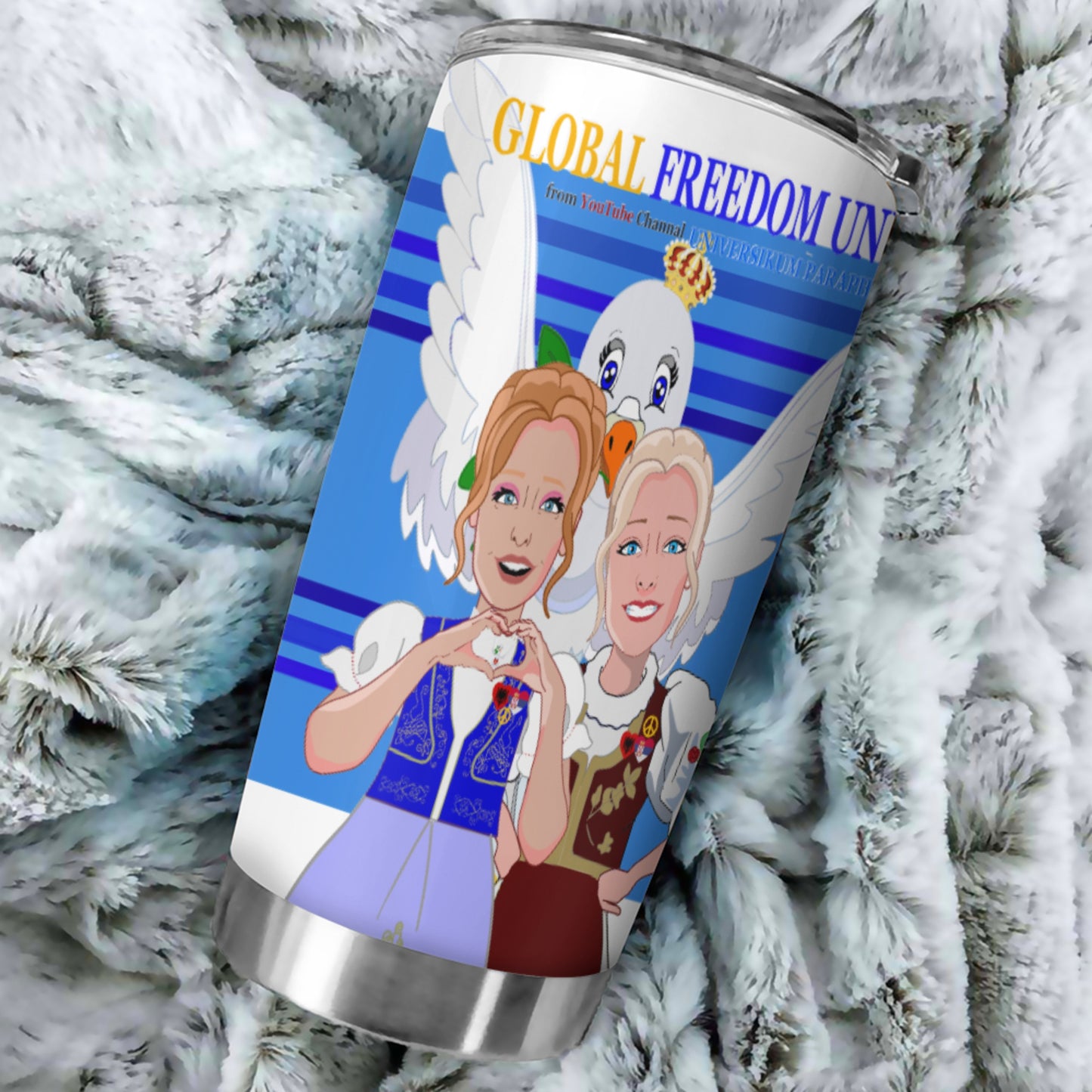 Tumbler Global Freedom United Women Albania & Serbia Old Peace Deep Blue