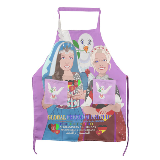Apron GLOBAL FREEDOM UNITED© Women Afghanistan & Germany Lilac