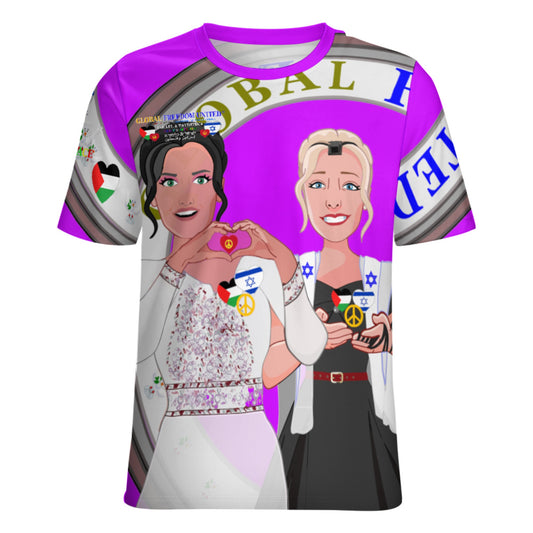Women´s T-shirt 3 GLOBAL FREEDOM UNITED© Women Palestina & Israel Lilac