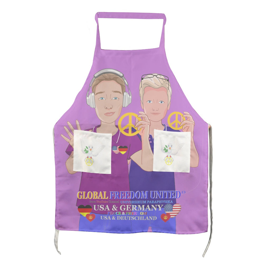 Apron GLOBAL FREEDOM UNITED© Men USA & Germany Lilac