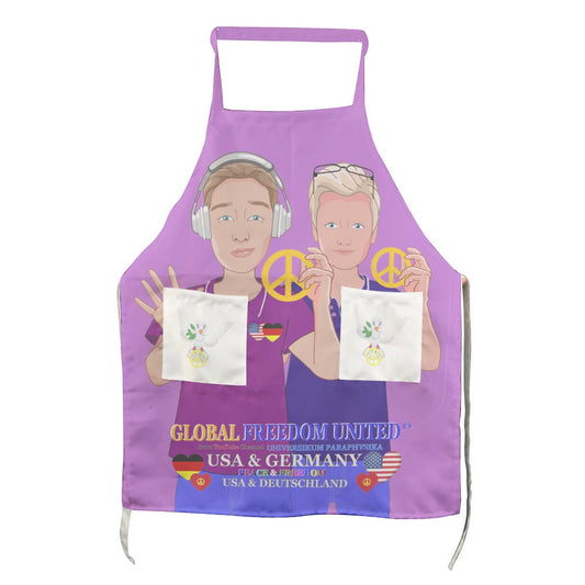 Apron GLOBAL FREEDOM UNITED© Men USA & Germany Lilac