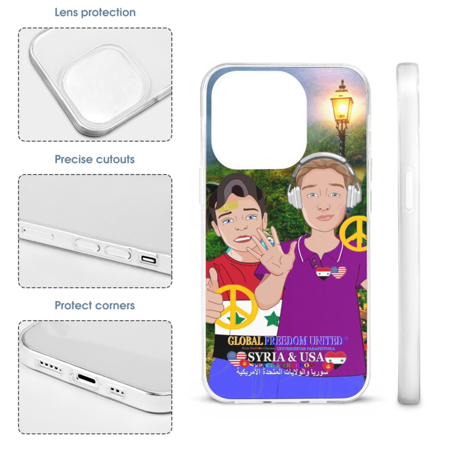 Mobile Phone Case GLOBAL FREEDOM UNITED© Men Syria & USA