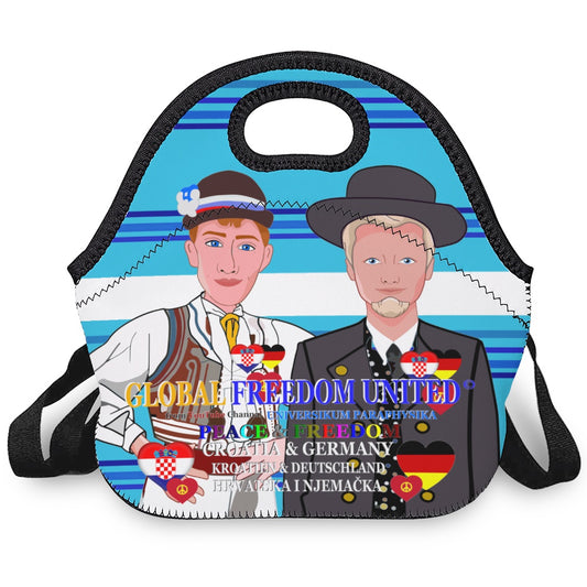 Meal Bag With Strap GLOBAL FREEDOM UNITED© Men Croatia & Germany Blue 1
