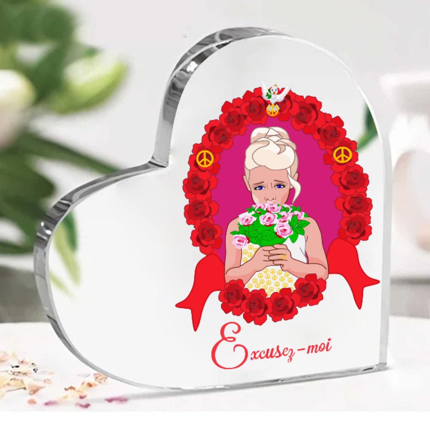 Acryl Haert GLOBAL FREEDOM UNITED© Une fille dit désoié Excusez-moi