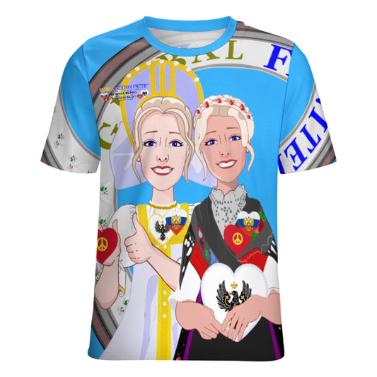 Women´s T-shirt 2 GLOBAL FREEDOM UNITED© Women Prussia & Russia Blue