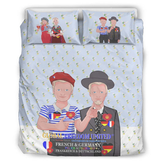 Bed Line GLOBAL FREEDOM UNITED© Men French & Germany Light Blue