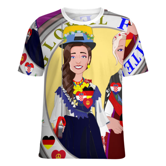 Women´s T-shirt GLOBAL FREEDOM UNITED© Women Croatia & Germany V2 1 Lilac