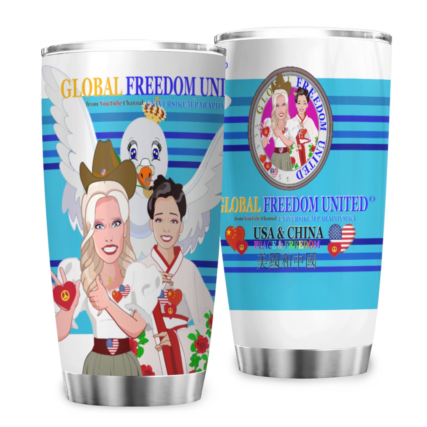 Tumbler Global Freedom United Men Usa & China Blue