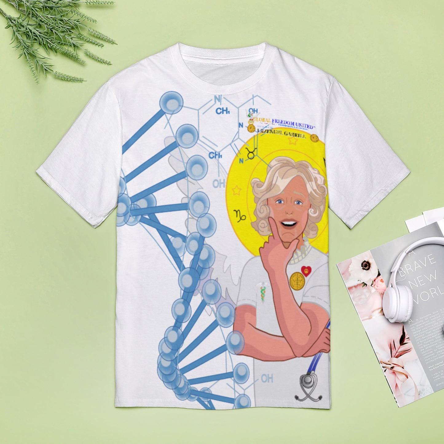 Women´s T-shirt GLOBAL FREEDOM UNITED© Archangel Gabriel German Lab