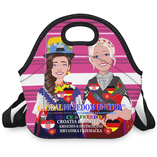 Meal Bag With Strap GLOBAL FREEDOM UNITED© Girl Croatia & Germany  Pink