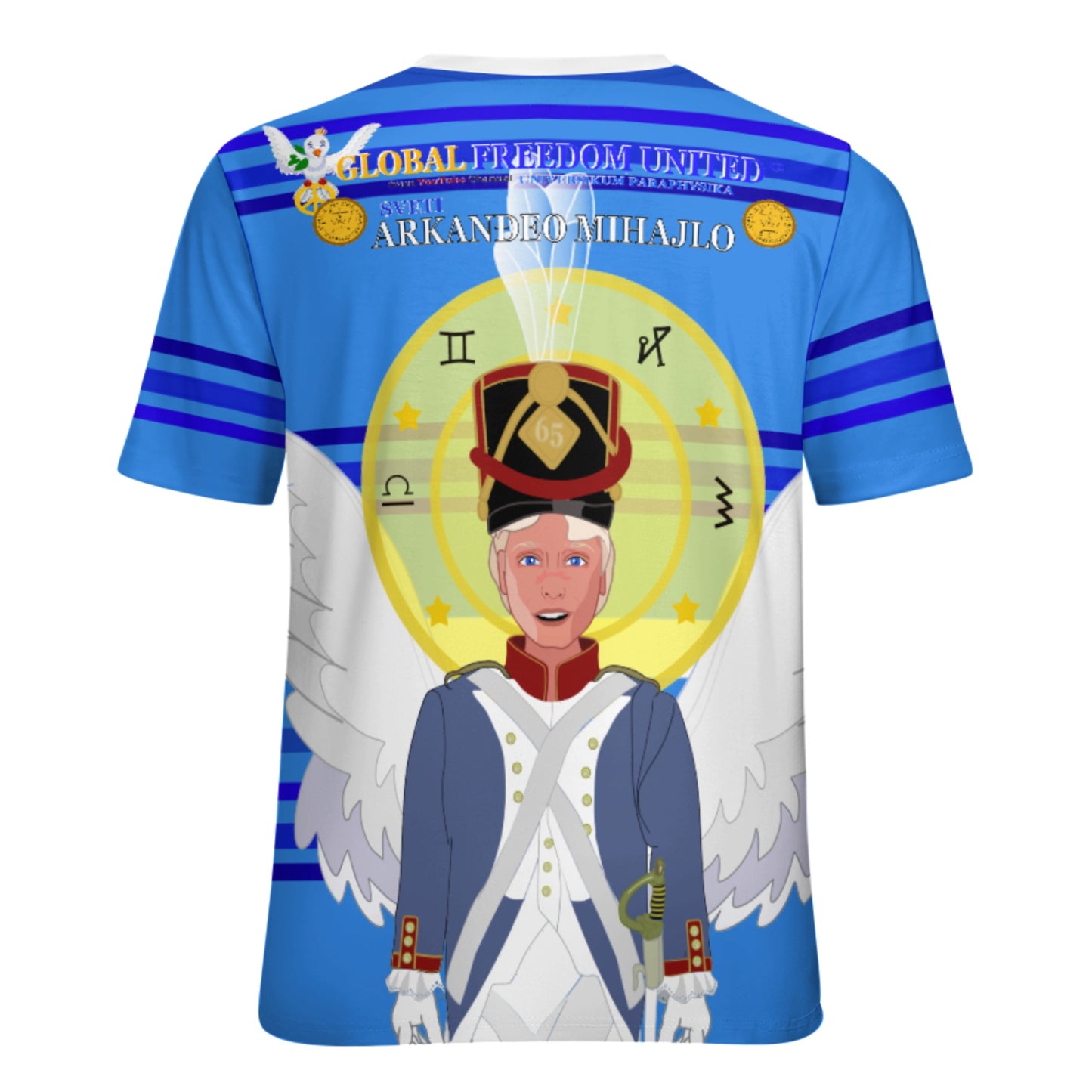 Women´s T-shirt Global Freedom United Archangel Michael Croatia V3 Deep Blue