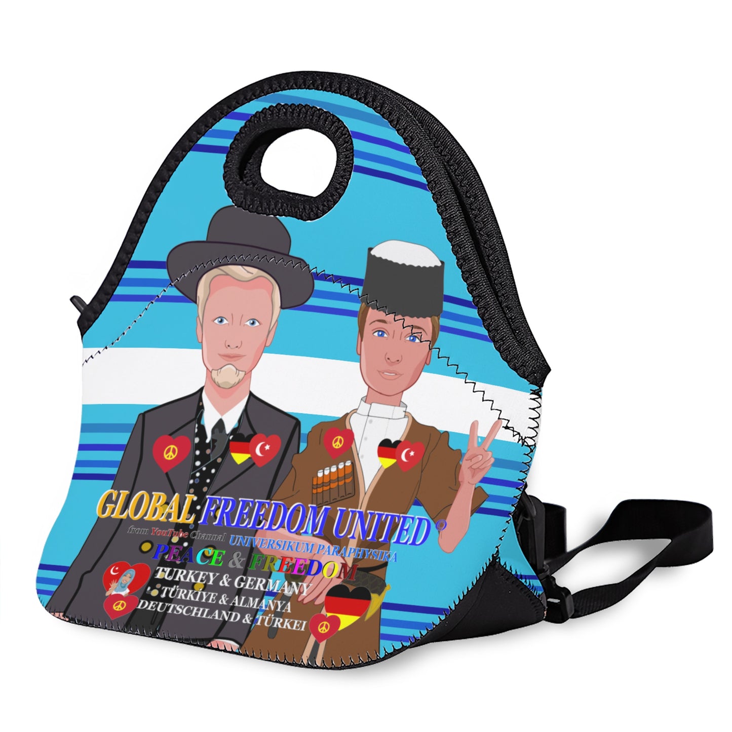 Meal Bag With Straw Global Freedom United Men Turkey & Germany Blue