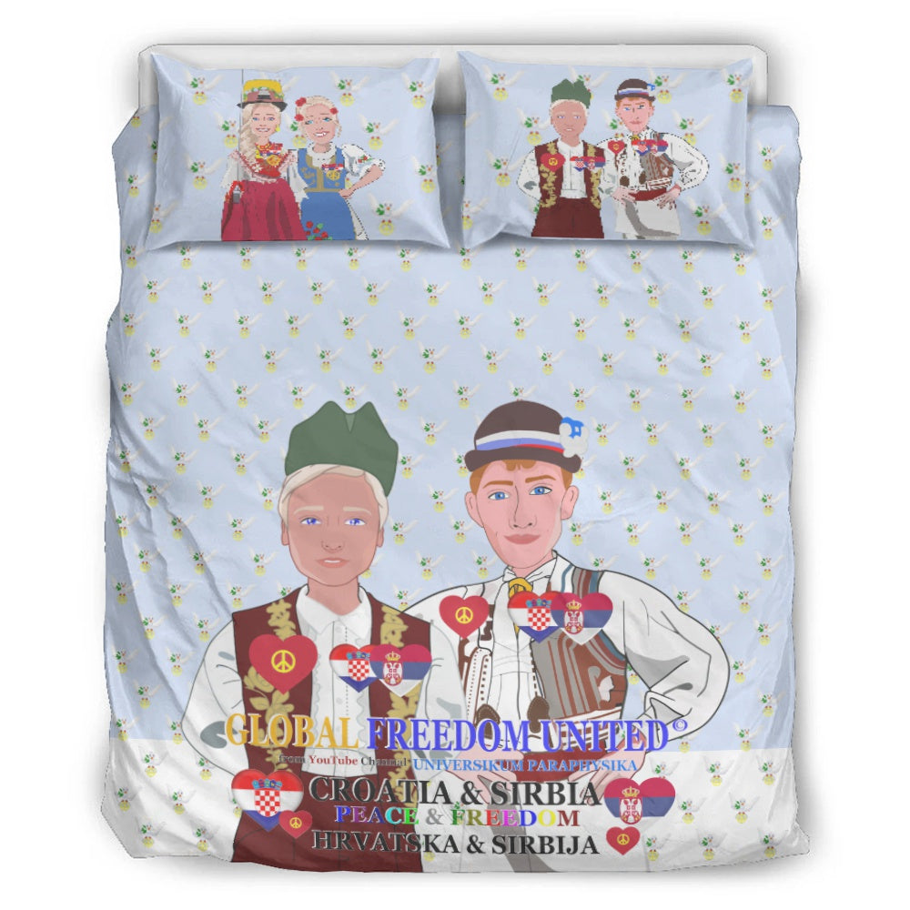 Bed Line GLOBAL FREEDOM UNITED© Men Croatia & Serbia Light Blue