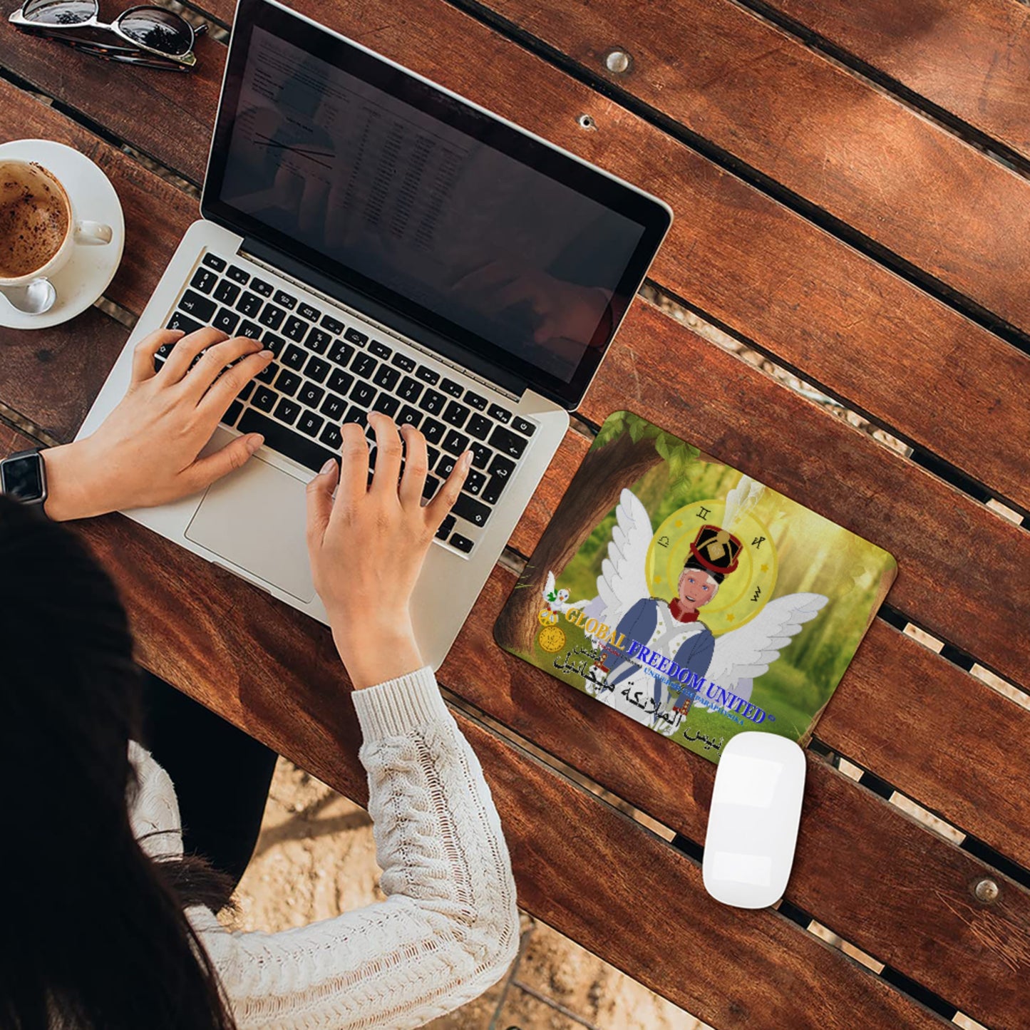 Mouse Pat Global Freedom United Archangel Michael Arabic V3