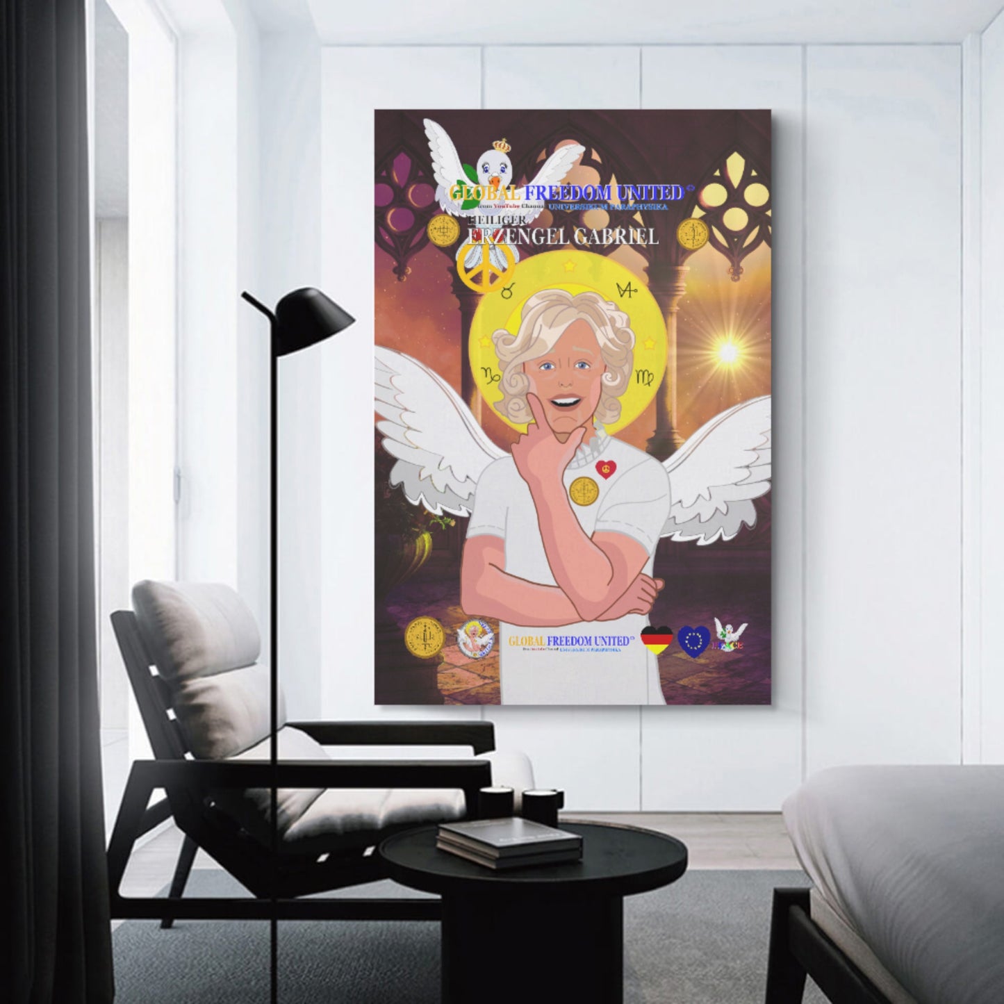 Plakat Global Freedom United Archangel Gabriel German