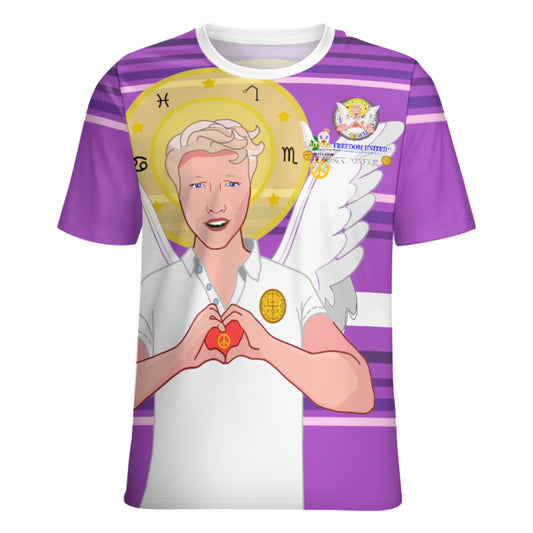 Women´s T-shirt GLOBAL FREEDOM UNITED© Archangel Rafael German Lilac