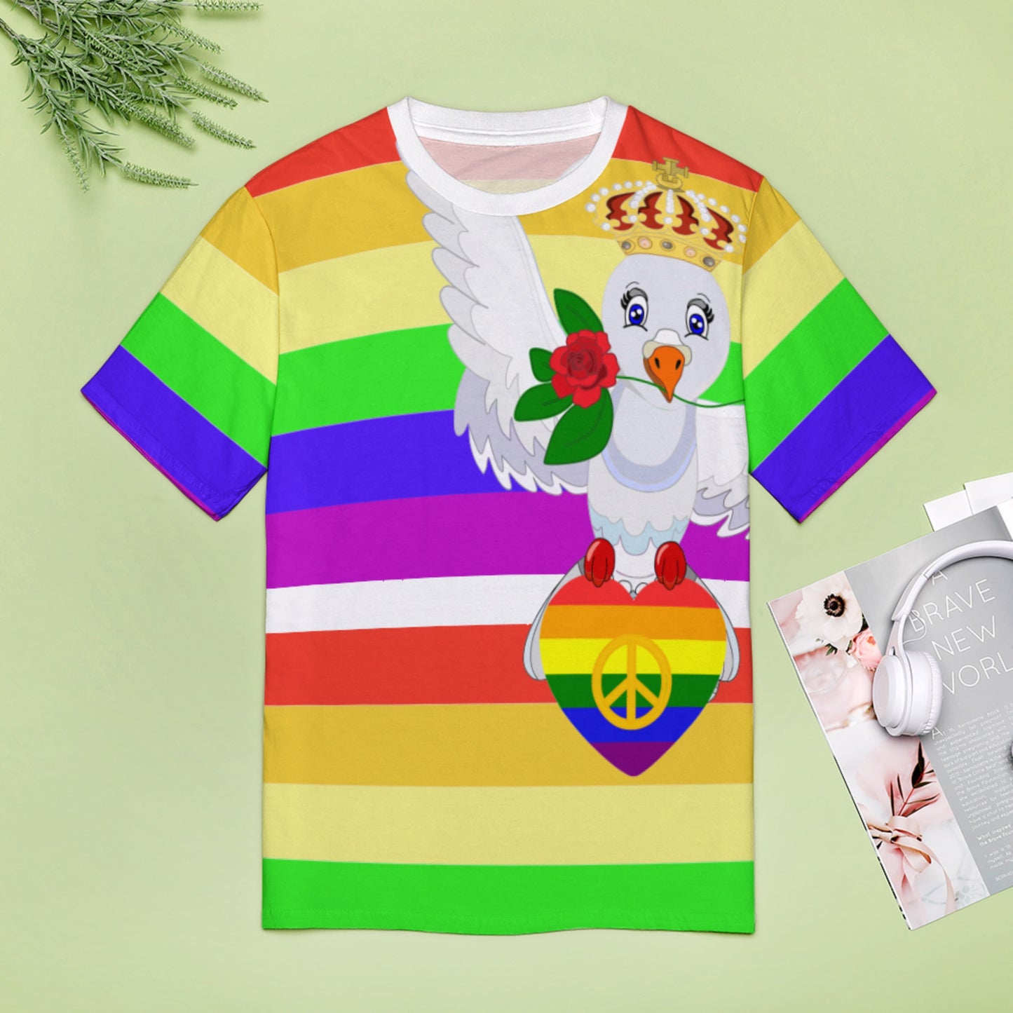 Women´s T-shirt Global Freedom United Dove Of Peace Without Text