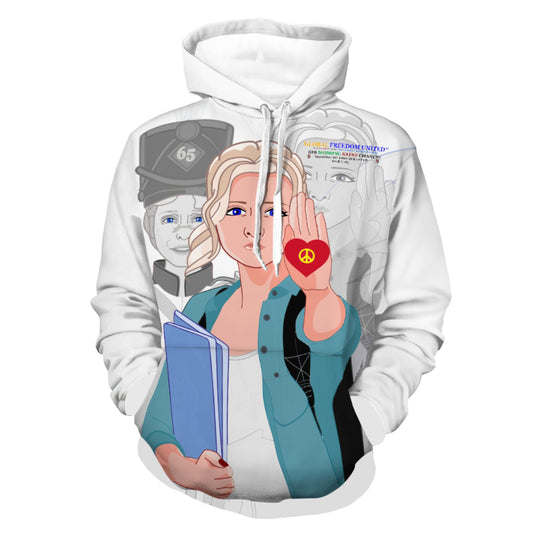 Hoodie Global Freedom United Anti Mobbing  Deutsch V2