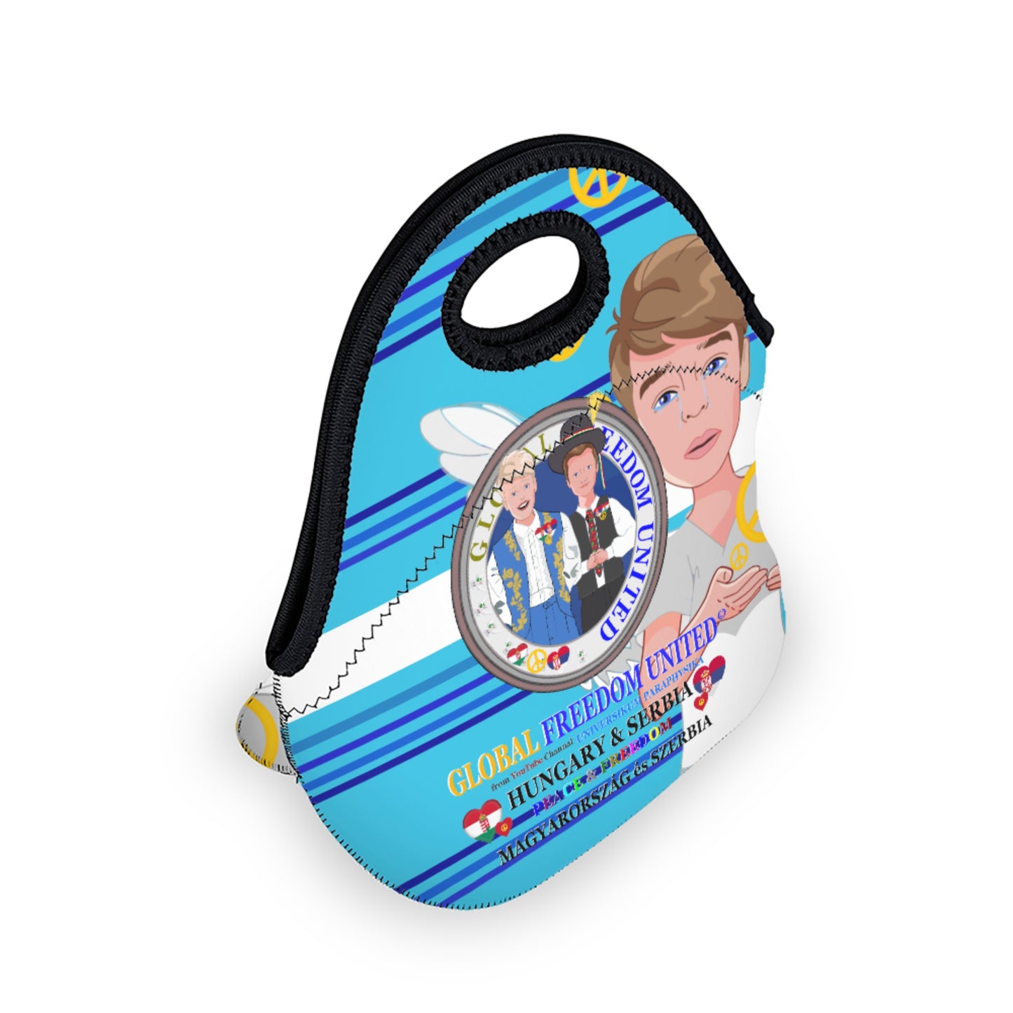 Meal Bag GLOBAL FREEDOM UNITED© Men Serbia & Hungary Blue