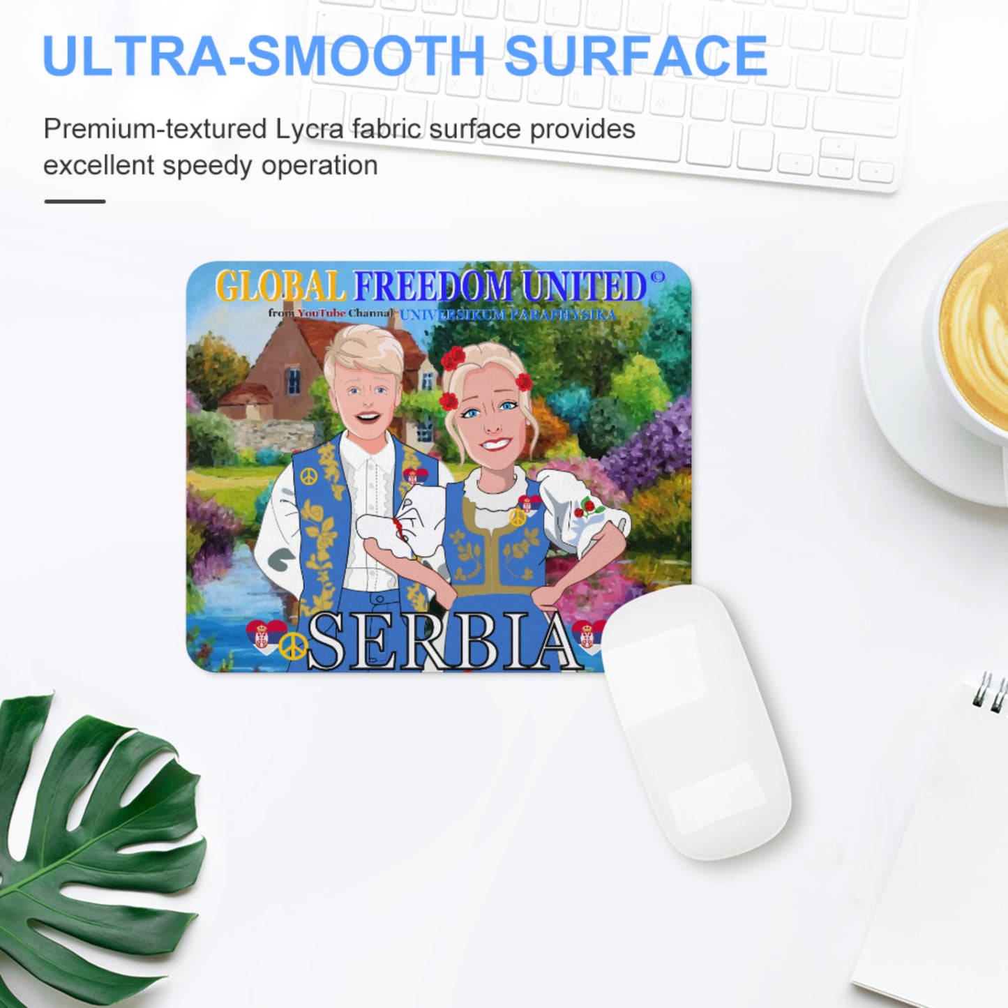 Mouse Pad Global Freedom United Couple Edition Serbia Blue One