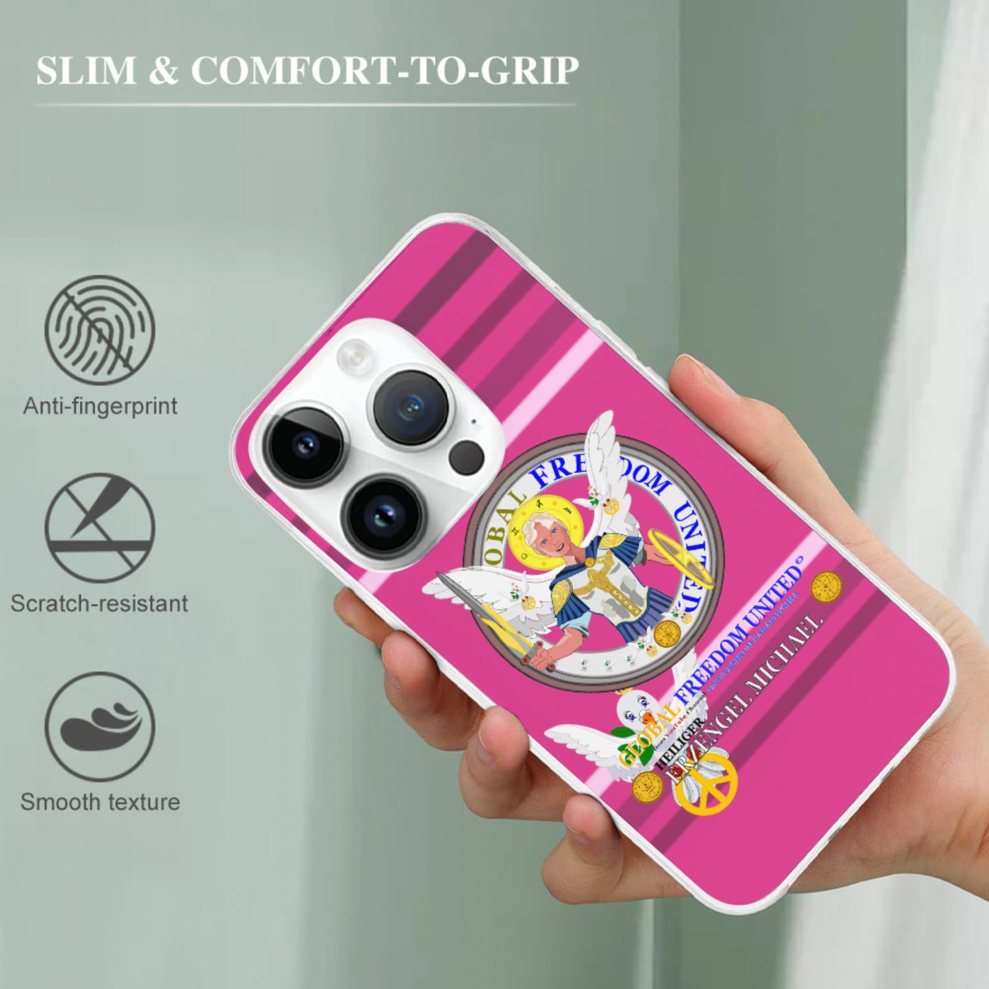 Phone Case Global Freedom United Archangel Michael German Pink1