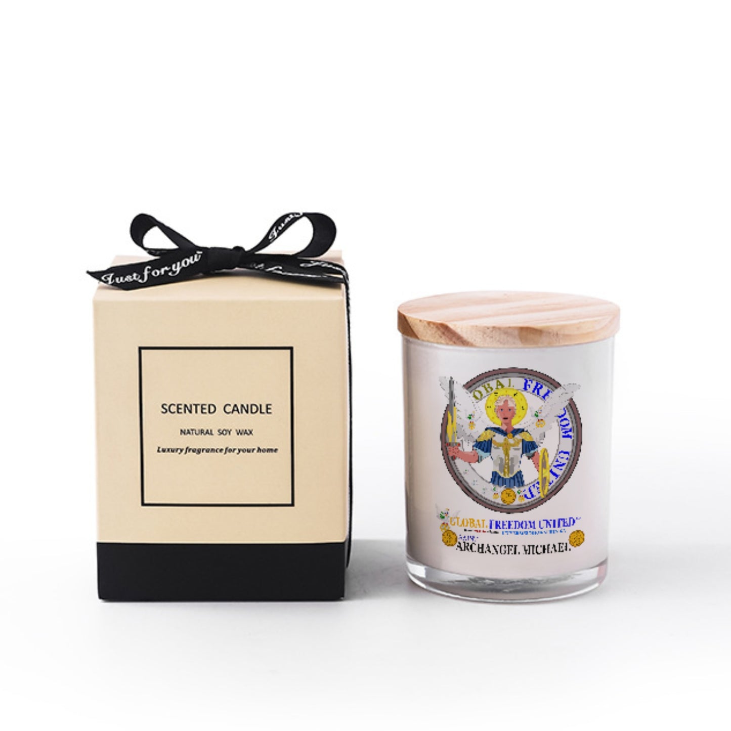 Scented Soy Candle Global Freedom United Archangel Michael English V1