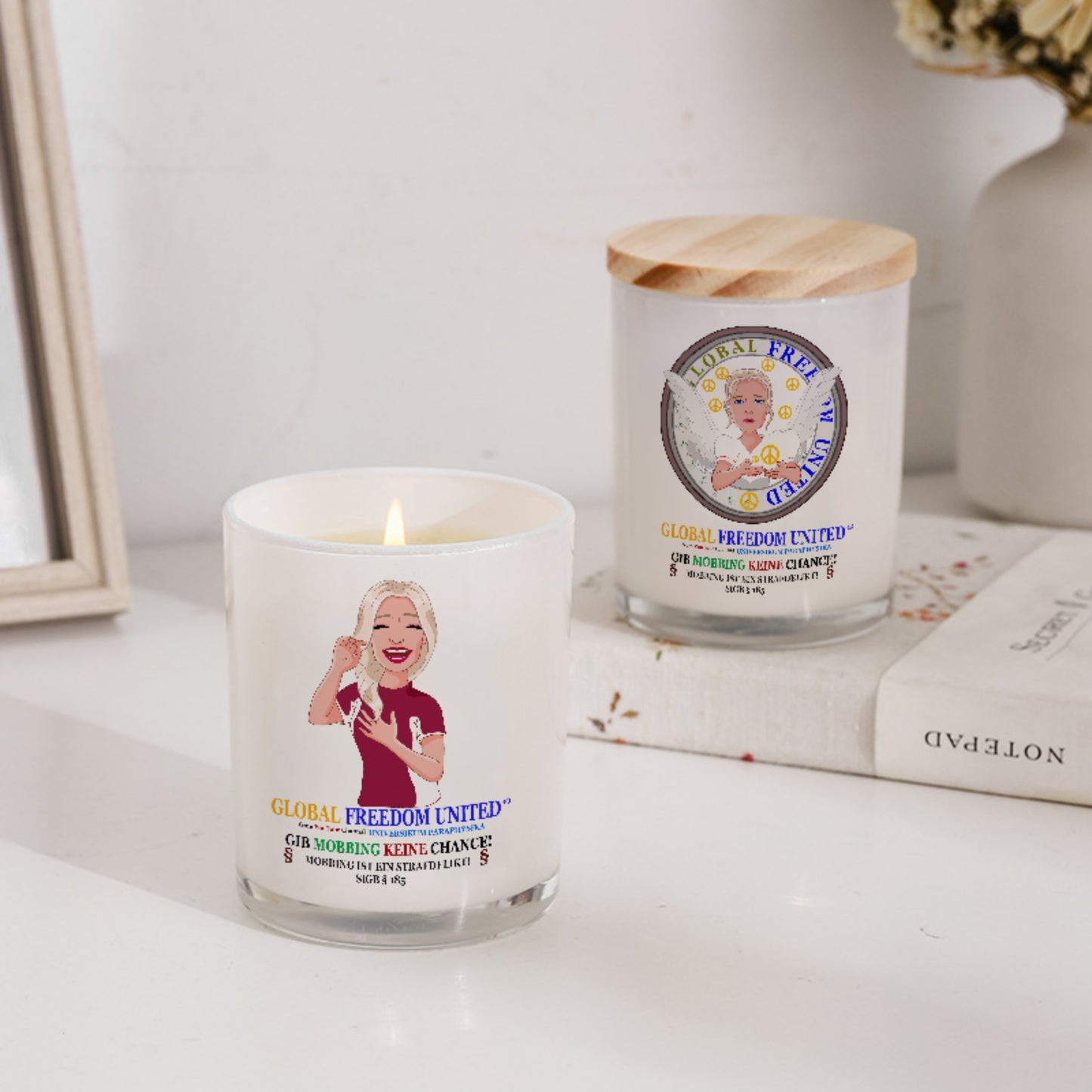 Scented Soy Candle Global Freedom United Gib Mobbing Keine Chance
