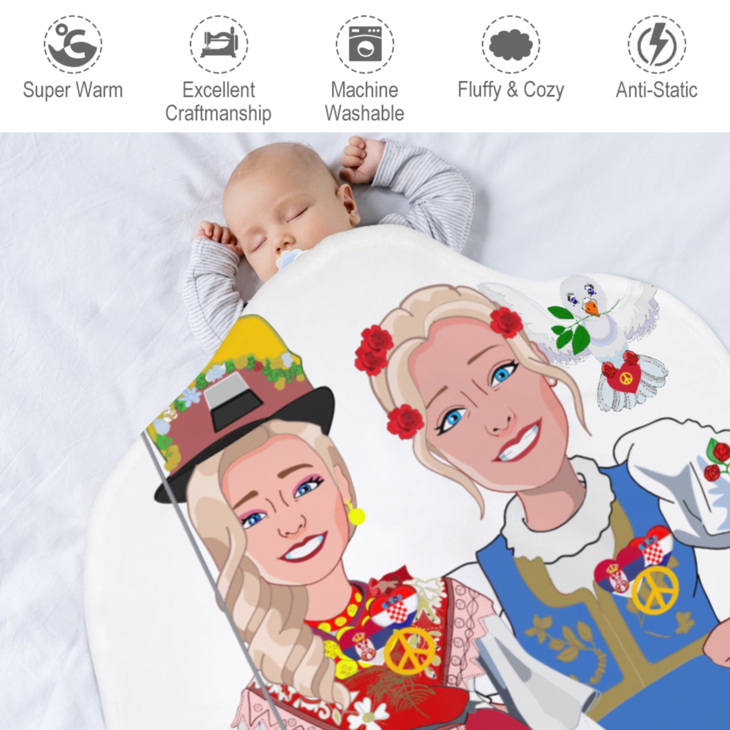 Blankets For Kits GLOBAL FREEDOM UNITED© Girls Croatia & Serbia V2