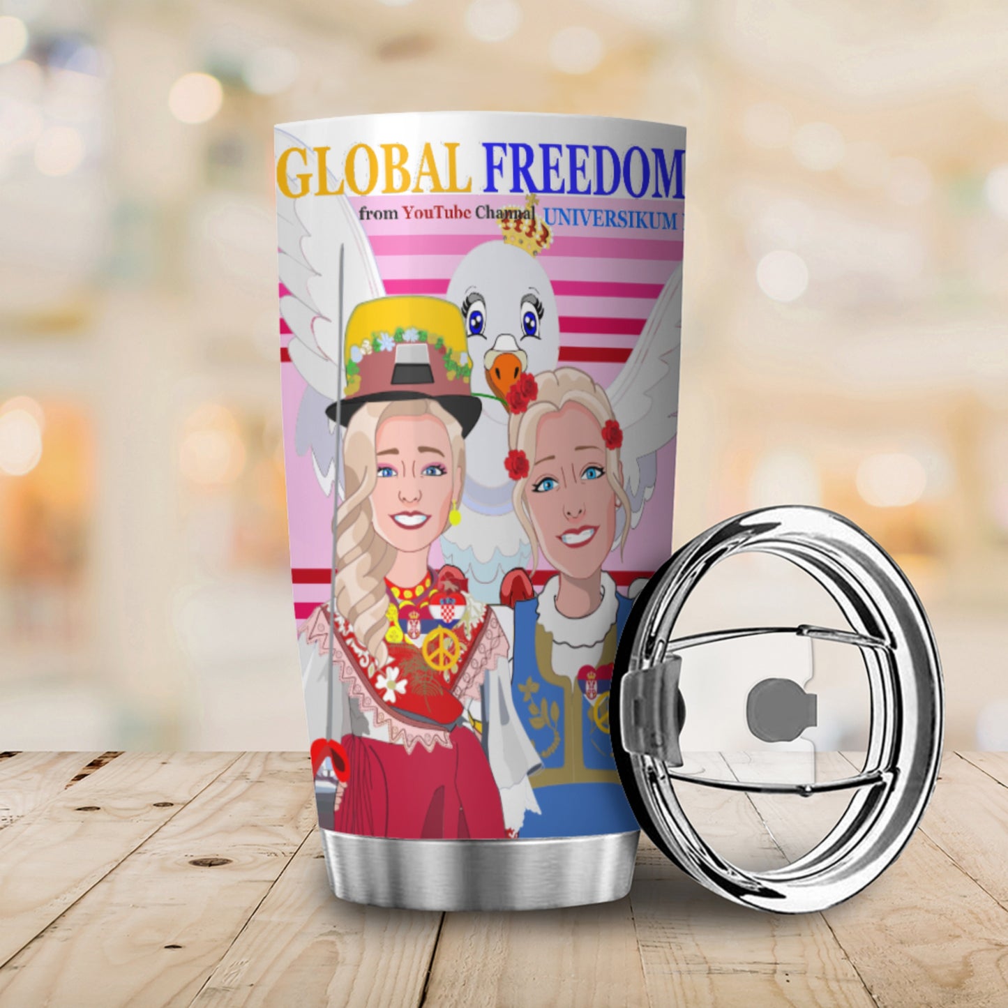 Tumbler Global Freedom United Women Croatia & Serbia Pink2