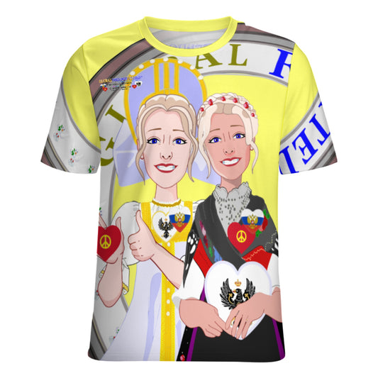 Women´s T-shirt 2 GLOBAL FREEDOM UNITED© Women Prussia & Russia Yellow