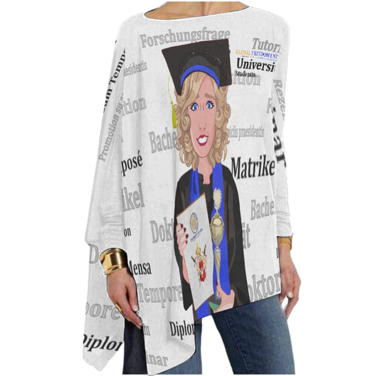 Pullover Long Sleeve T-shirt Global Freedom United Student Girl Gold Blond Hair