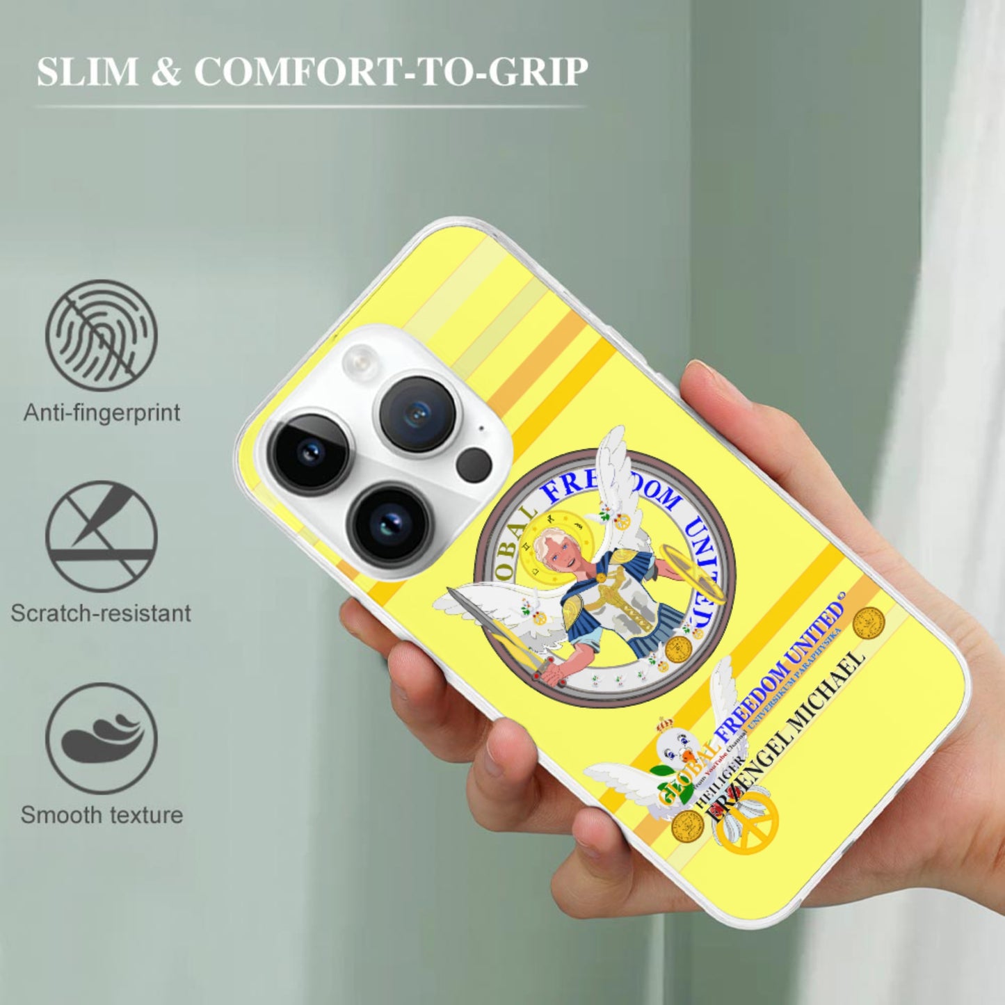 Phone Case Global Freedom United Archangel Michael German Yellow