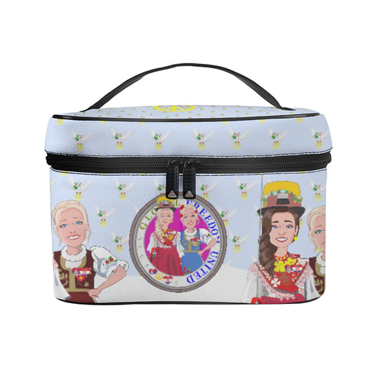 Cosmetic Bag GLOBAL FREEDOM UNITED© Women Croatia & Serbia Light Blue