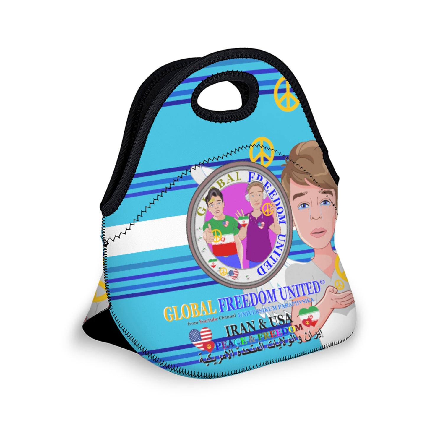 Meal Bag Global Freedom United Men Iran & Usa  Blue