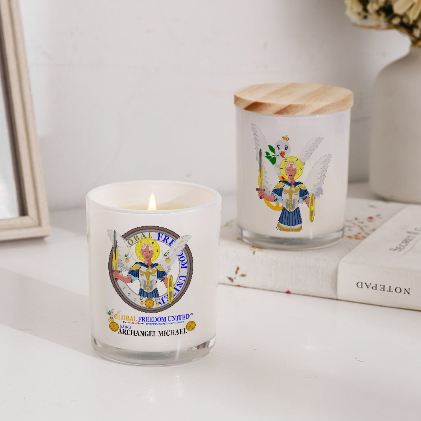 Scented Soy Candle Global Freedom United Archangel Michael English V1