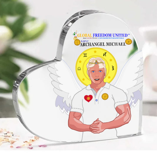 Acryl Heart Global Freedom United Archangel Michael English V3