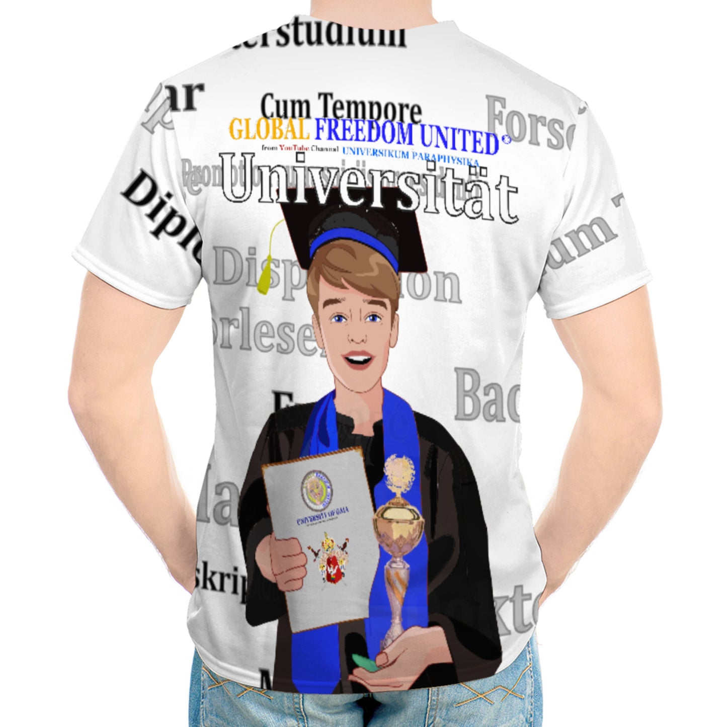 Men´s T-shirt Global Freedom United Student Boy Cooper Place Brown Hair 1