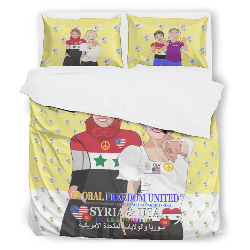 Bed Line GLOBAL FREEDOM UNITED© Women Syria & USA Yellow
