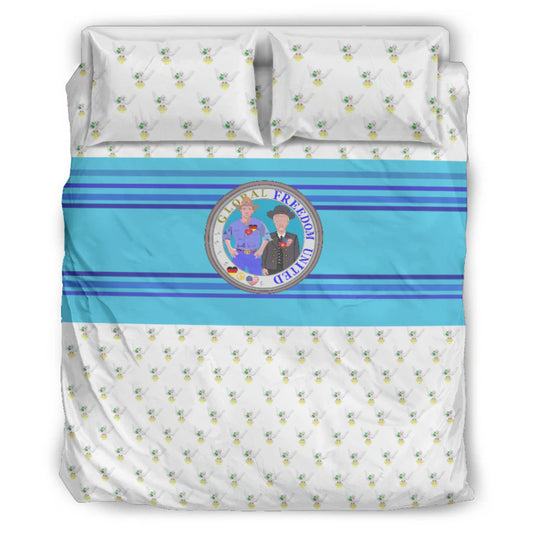 Bed Line GLOBAL FREEDOM UNITED© Men USA & Germany Wight Dove Of Peace