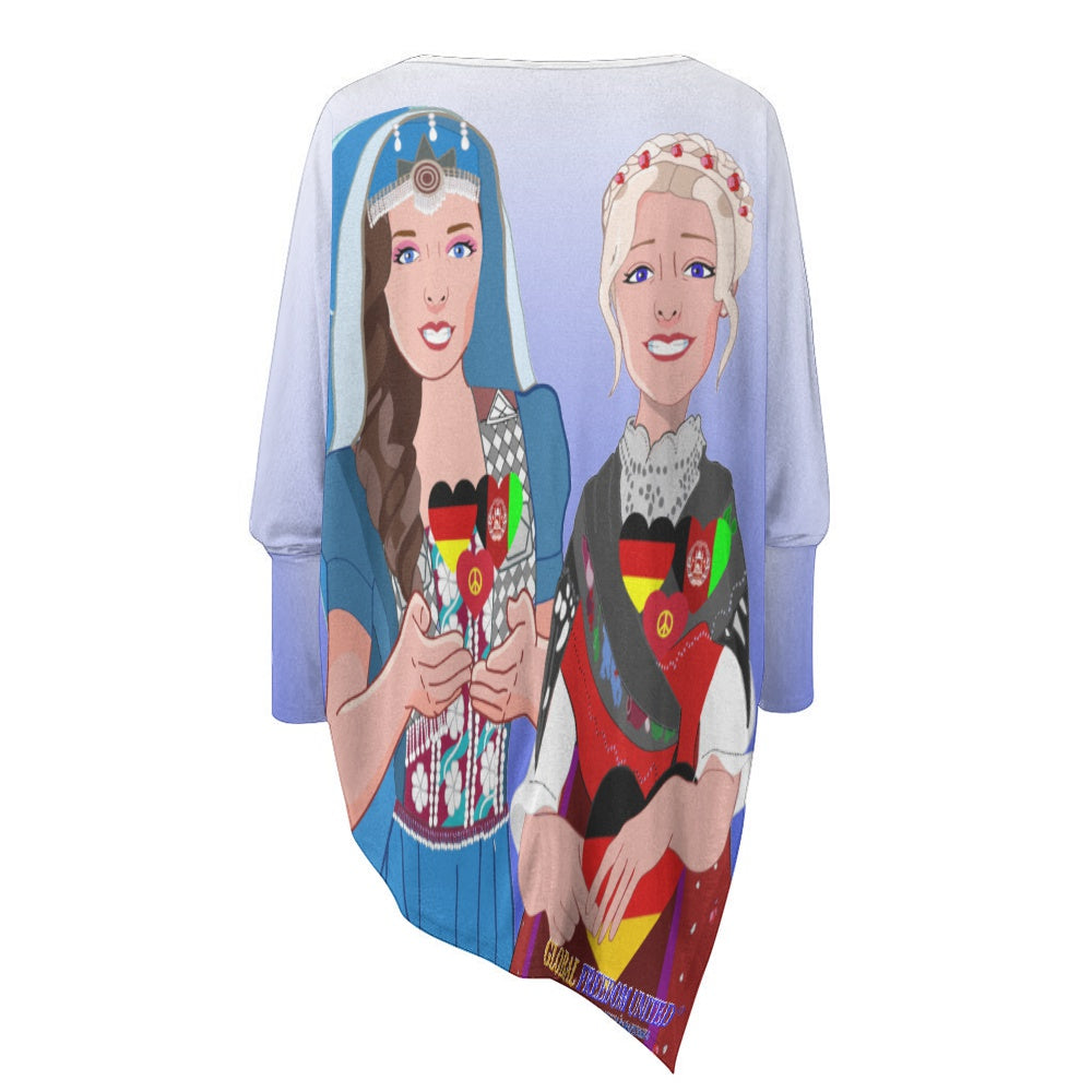 Pullover Long Sleeve T-shirt GLOBAL FREEDOM UNITED© AFGHANISTAN & GERMANY