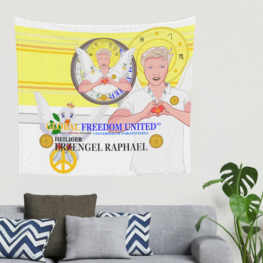 Tapestry Global Freedom United Archangel Raphael German Yellow