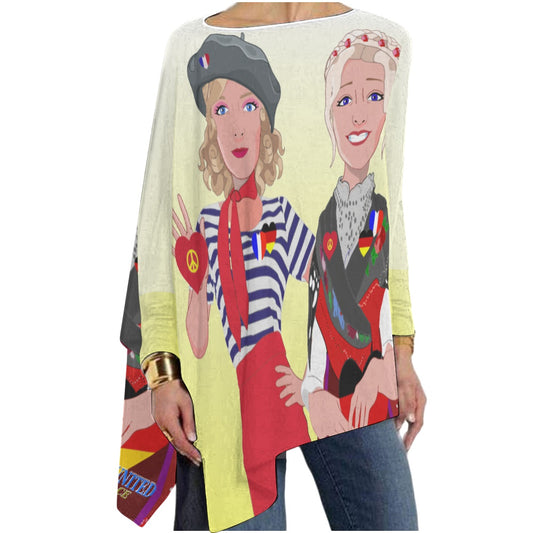 Pullover Long Sleeve T-shirt Global Freedom French & Germany Old Peace