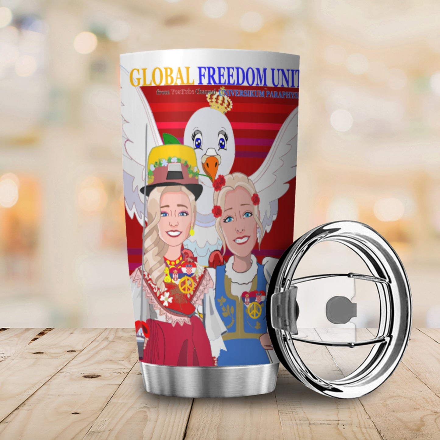 Tumbler Global Freedom United Women Croatia & Serbia Red