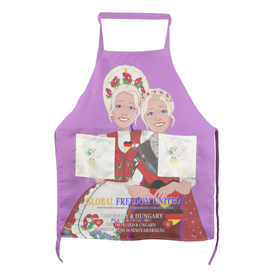 Apron GLOBAL FREEDOM UNITED© Women Germany & Hungary Lilac