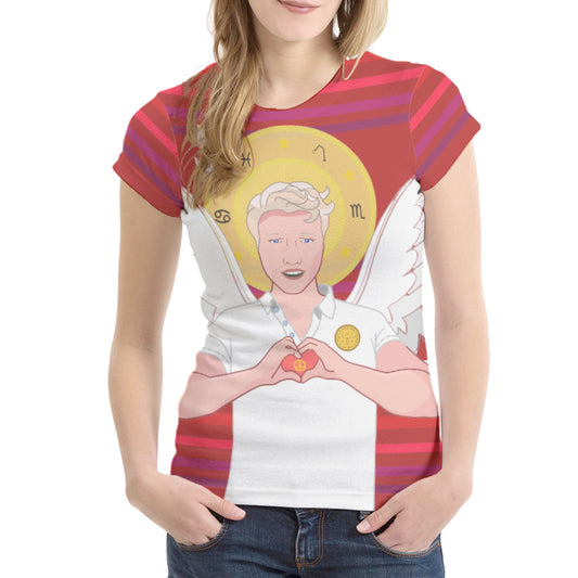 Women´s T-shirt Global Freedom United Archangel Raphael German Red