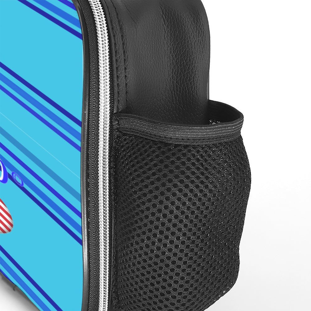 Leather Meal Bag GLOBAL FREEDOM UNITED© Men USA & Germany Blue